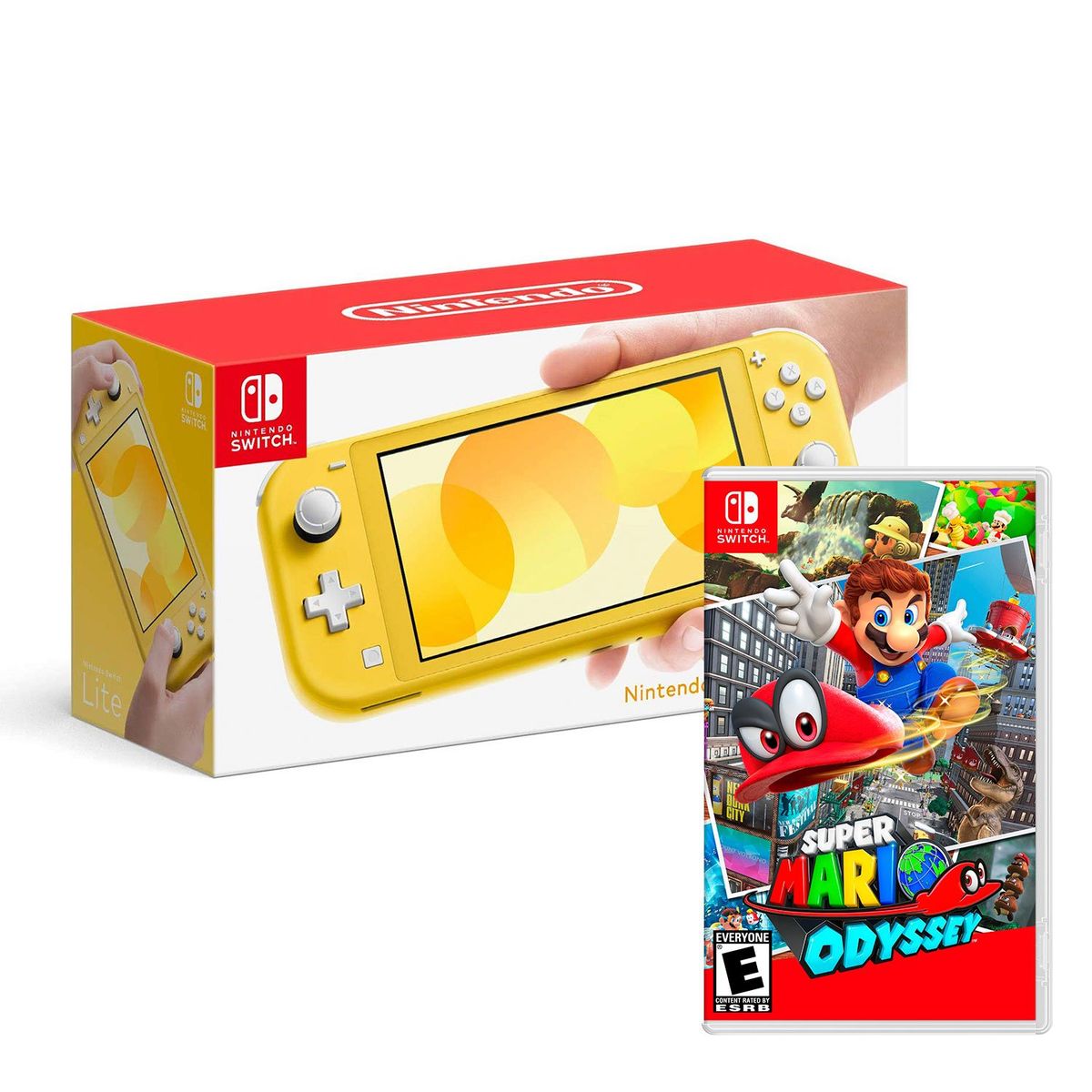 NINTENDO - Consola Nintendo Switch Lite Amarillo + Super Mario Odyssey