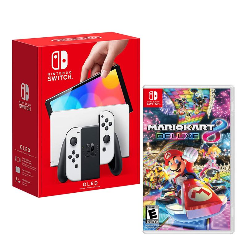 NINTENDO - Consola Nintendo Switch Modelo Oled Blanco + Mario Kart 8