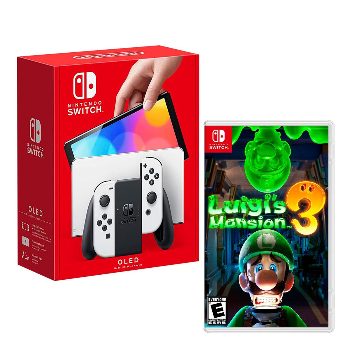 NINTENDO - Consola Nintendo Switch Modelo Oled Blanco + Luigis Mansion 3