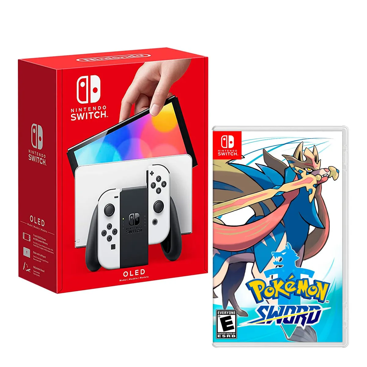 NINTENDO - Consola Nintendo Switch Modelo Oled Blanco + Pokemon Sword