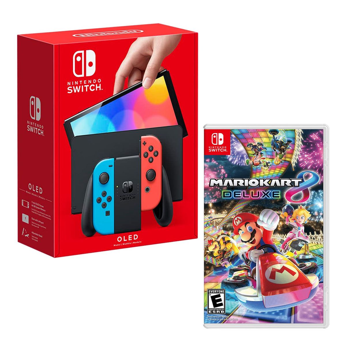 NINTENDO - Consola Nintendo Switch Modelo Oled Neon + Mario Kart 8