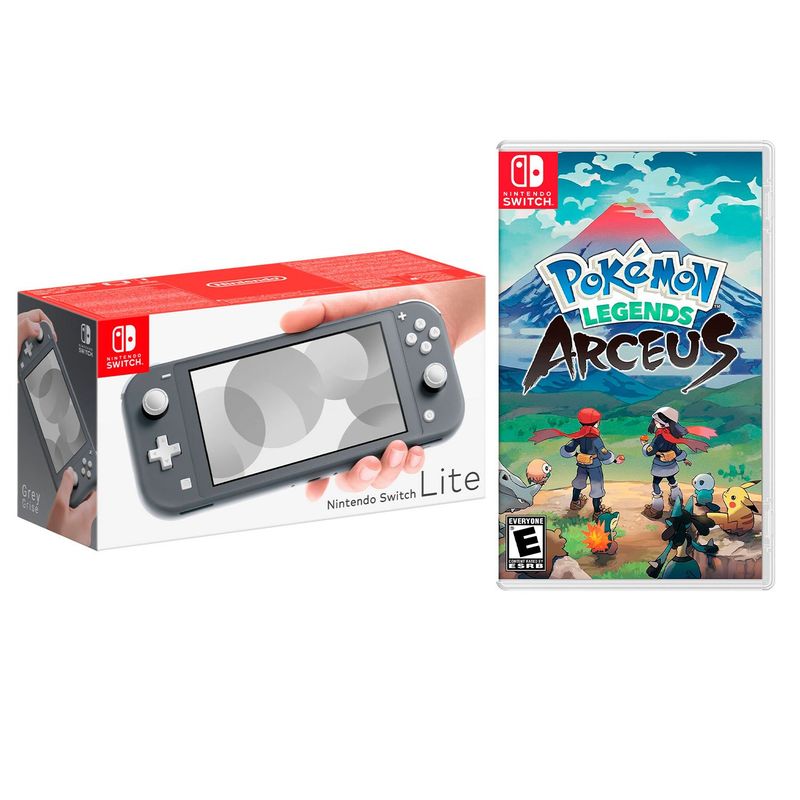 NINTENDO - Consola Nintendo Switch Lite Gris + Pokémon Legends Arceus