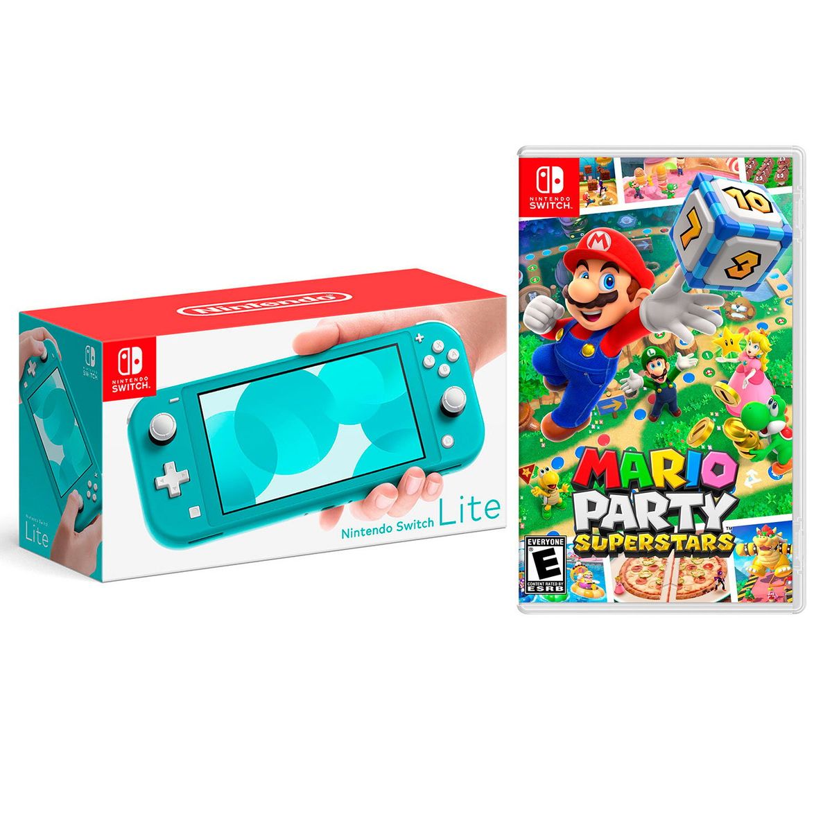 NINTENDO - Consola Nintendo Switch Lite Turquesa + Mario Party Superstar