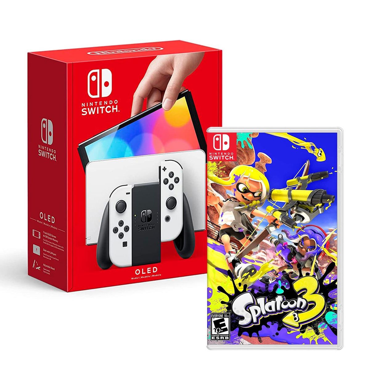 NINTENDO - Consola Nintendo Switch Oled Blanco + Splatoon 3