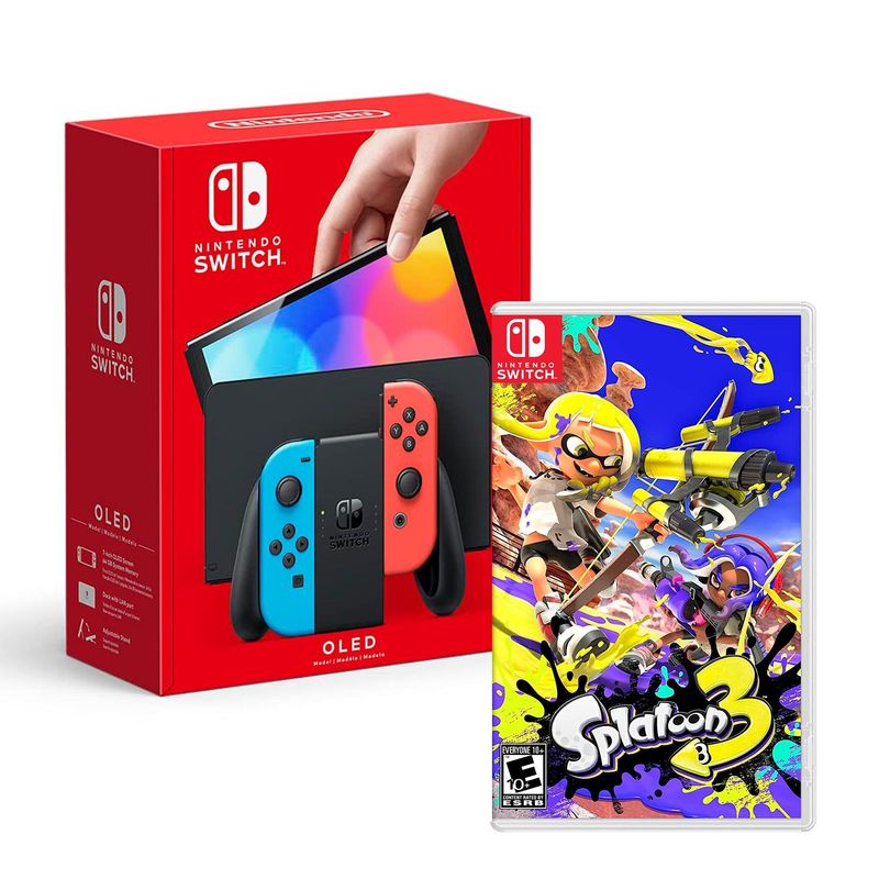 NINTENDO - Consola Nintendo Switch Oled Neon + Splatoon 3