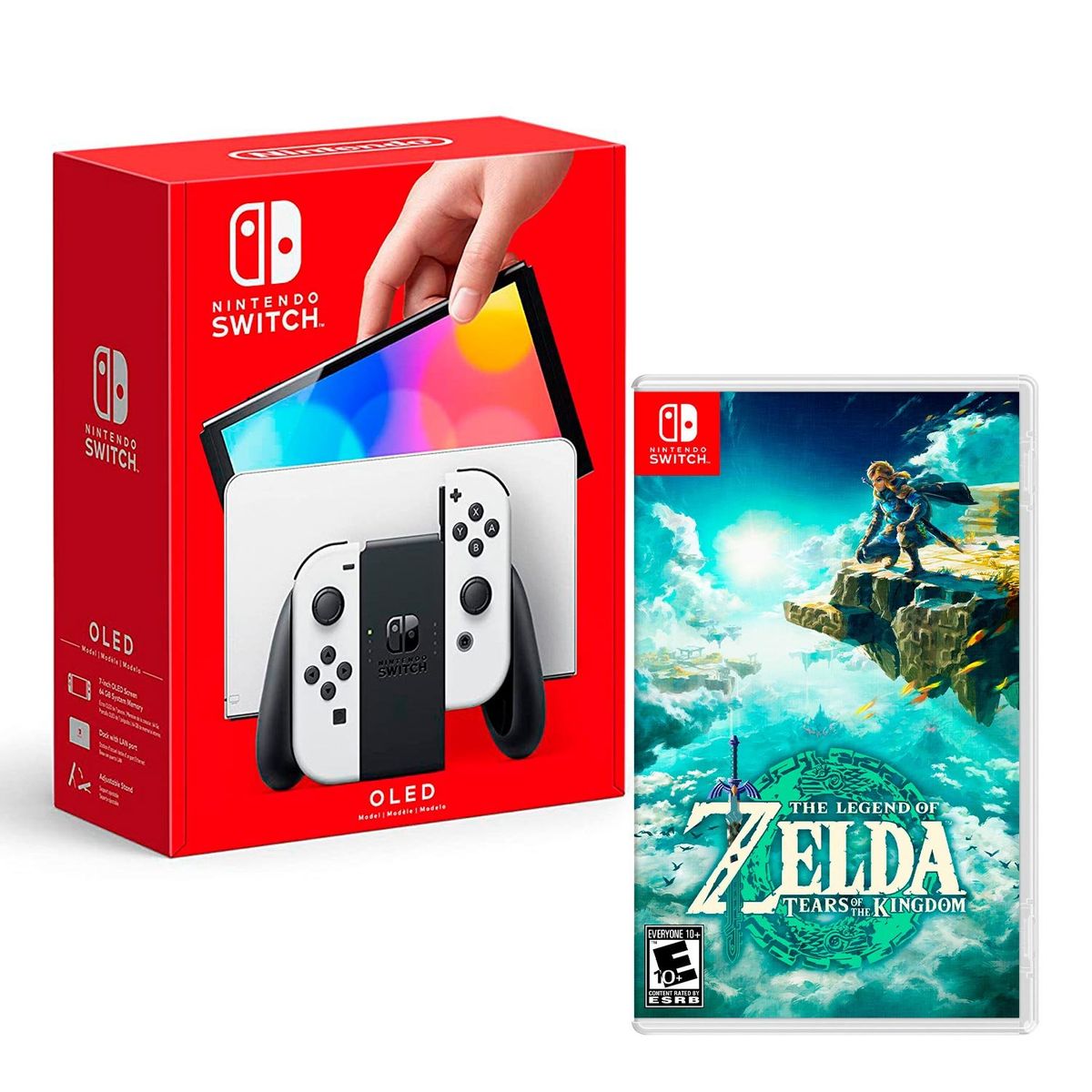Nintendo - Consola Nintendo Switch Oled Blanco + Zelda Tears Of The Kingdom