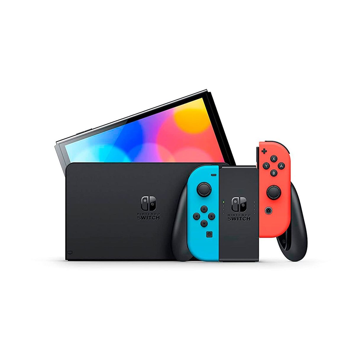NINTENDO - Consola Nintendo Switch Oled Neon+ Zelda Tears+ CTR + Mario Superstar