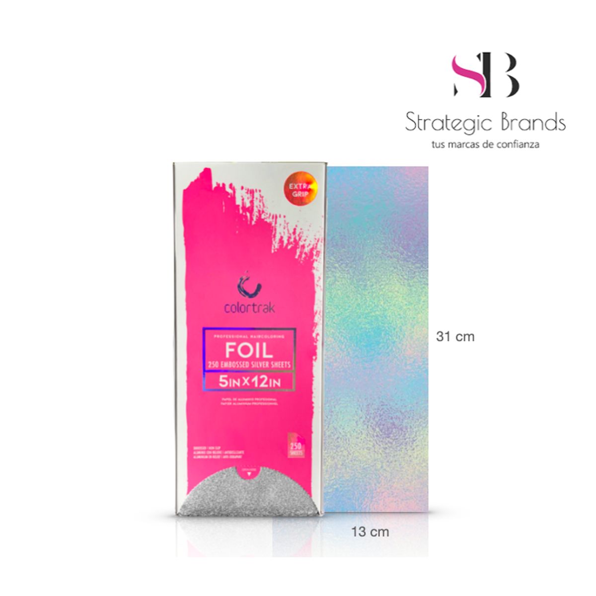 CAYETANA - PAPEL ALUMINIO TEXTURIZADO PROFESIONAL PARA CABELLO 31CMx13CMx15MIC