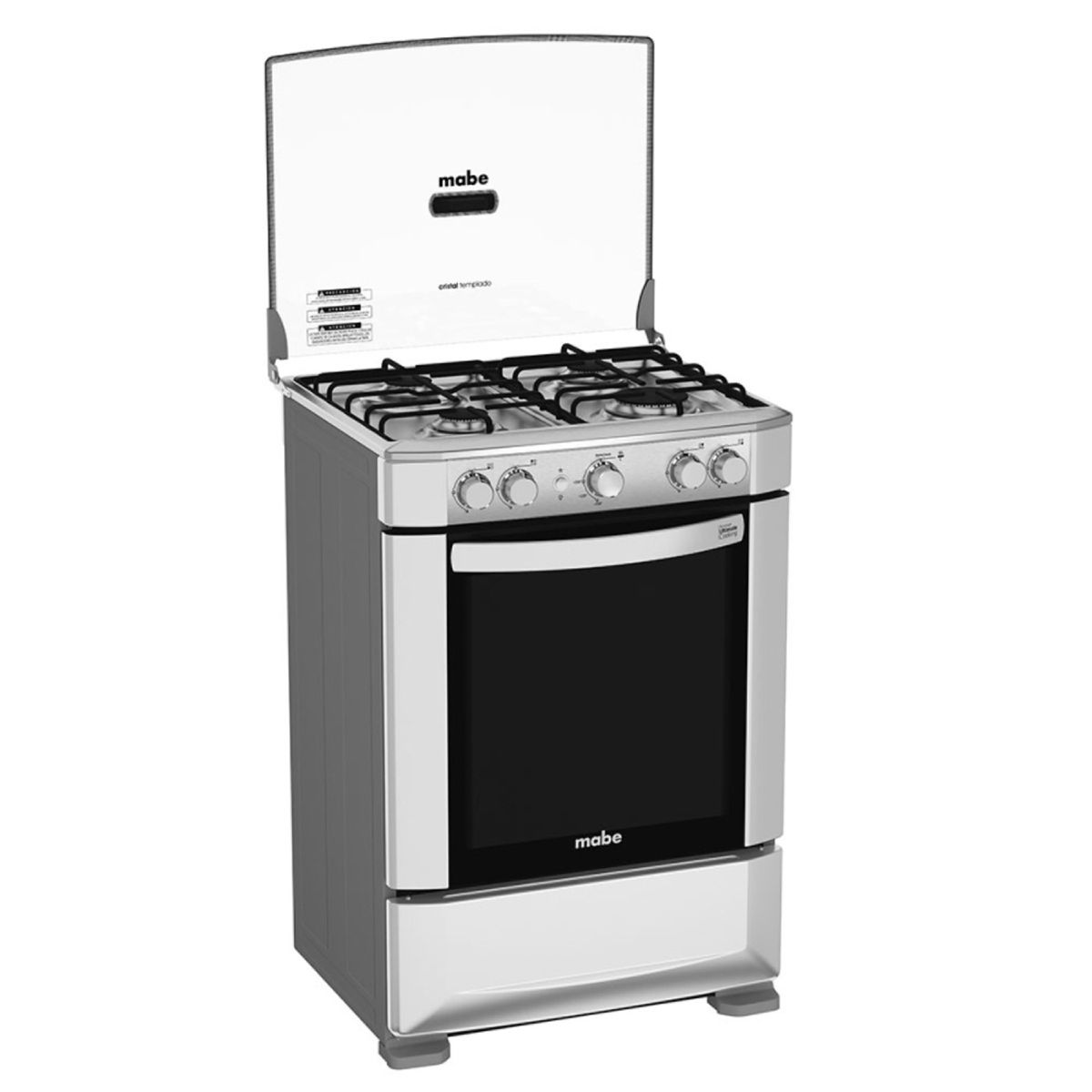 Mabe - COCINA DE PISO A GAS MABE 60 CM 4 QUEMADORES GRIS CMP6015SG0