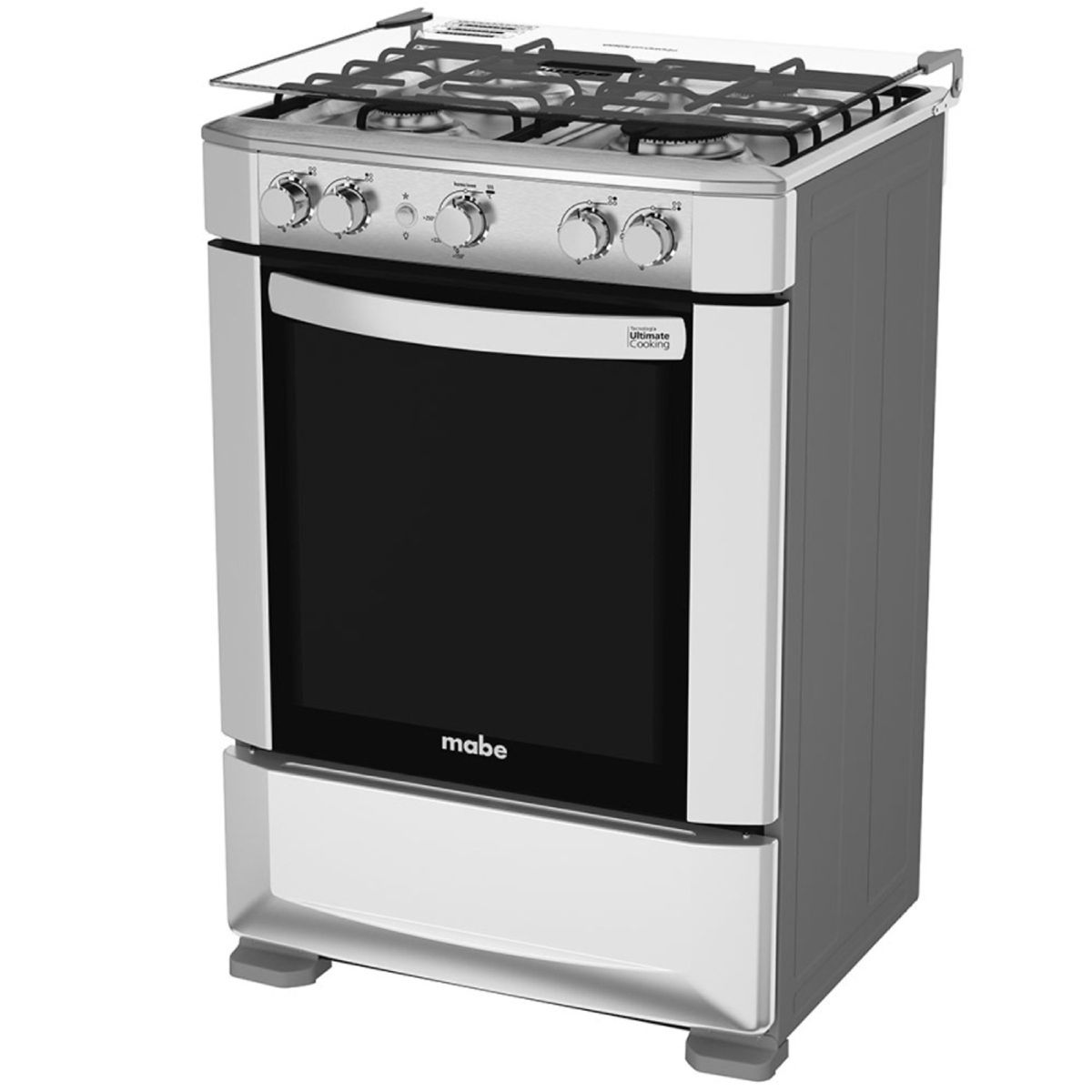 Mabe - COCINA DE PISO A GAS MABE 60 CM 4 QUEMADORES GRIS CMP6015SG0