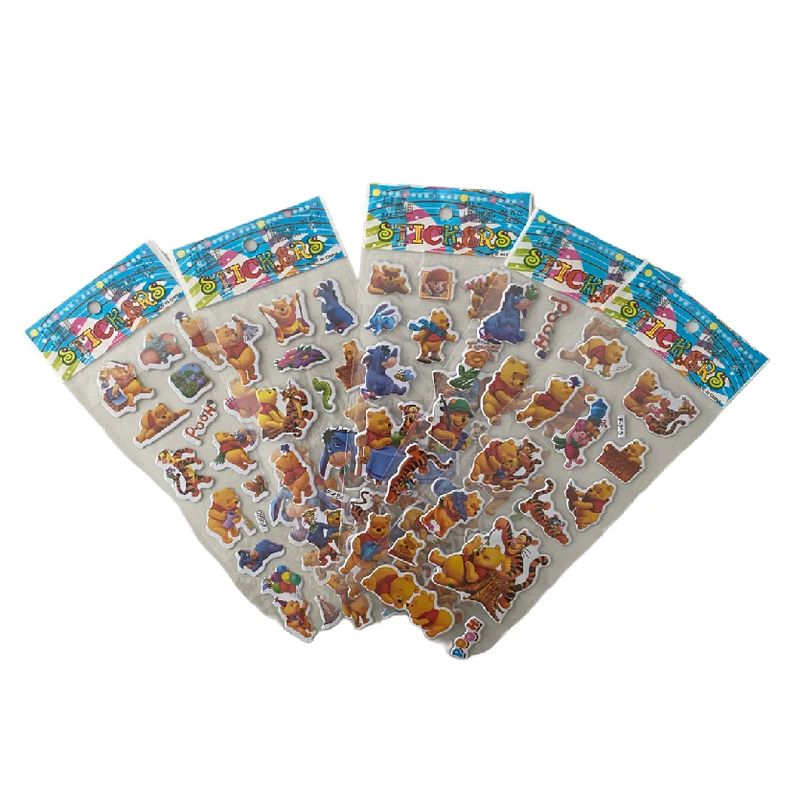 GENERICO - Pack x 10 láminas de Stickers Oso y Amigos