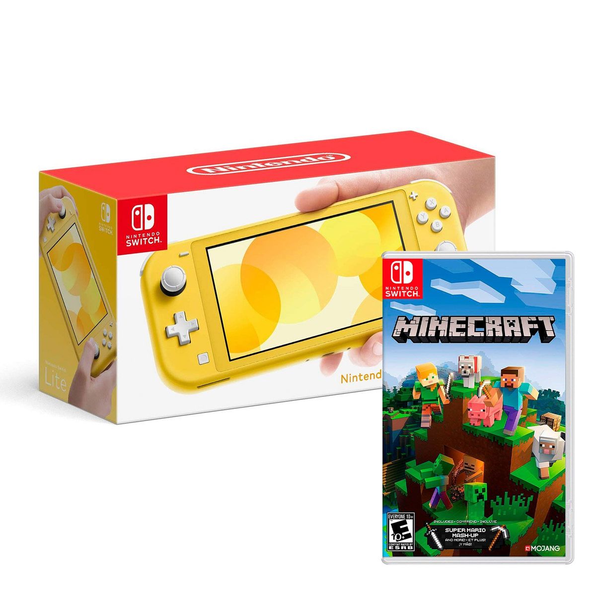 NINTENDO - Consola Nintendo Switch Lite Amarillo + Minecraft