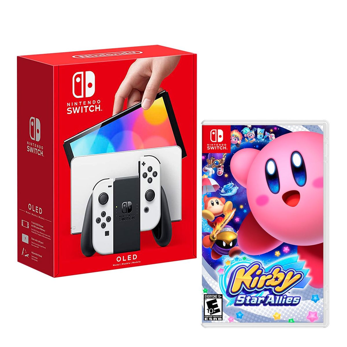 NINTENDO - Consola Nintendo Switch Modelo Oled Blanco + Kirby Star Allies