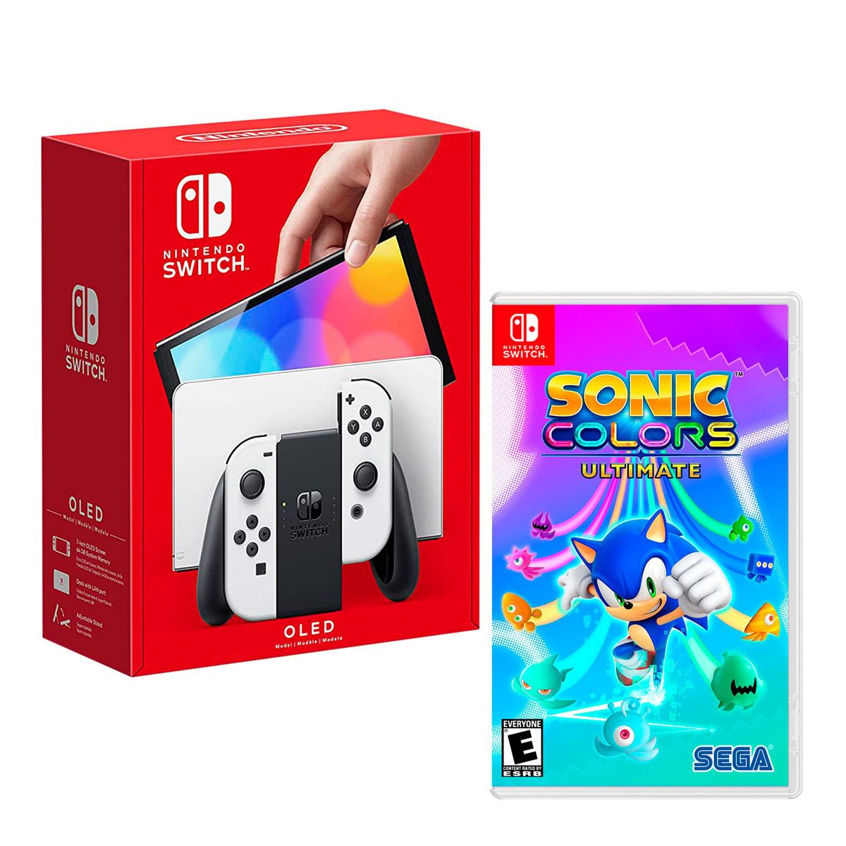 NINTENDO - Consola Nintendo Switch Modelo Oled Blanco + Sonic Colors