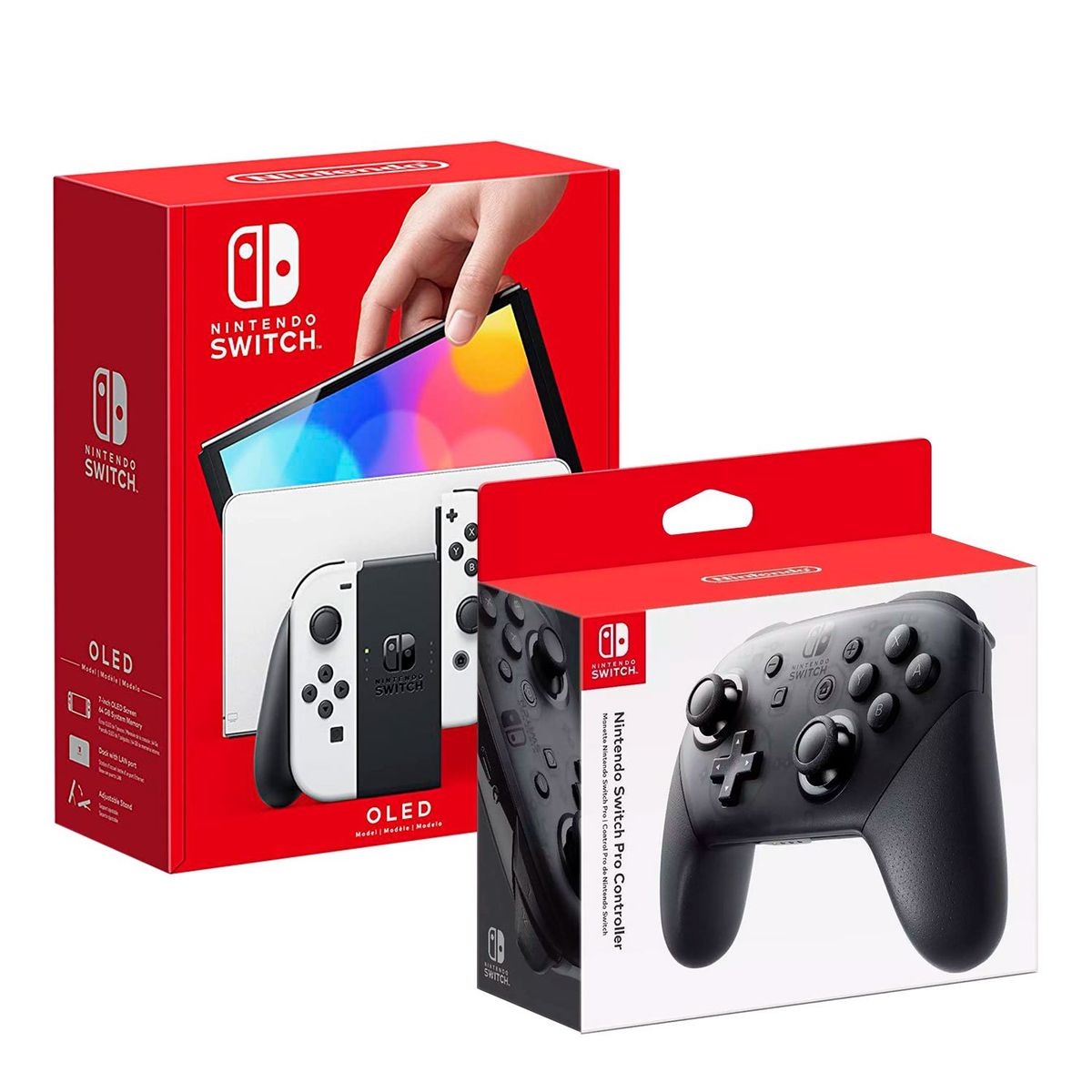 NINTENDO - Consola Nintendo Switch Modelo Oled Blanco + Mando Pro Controller