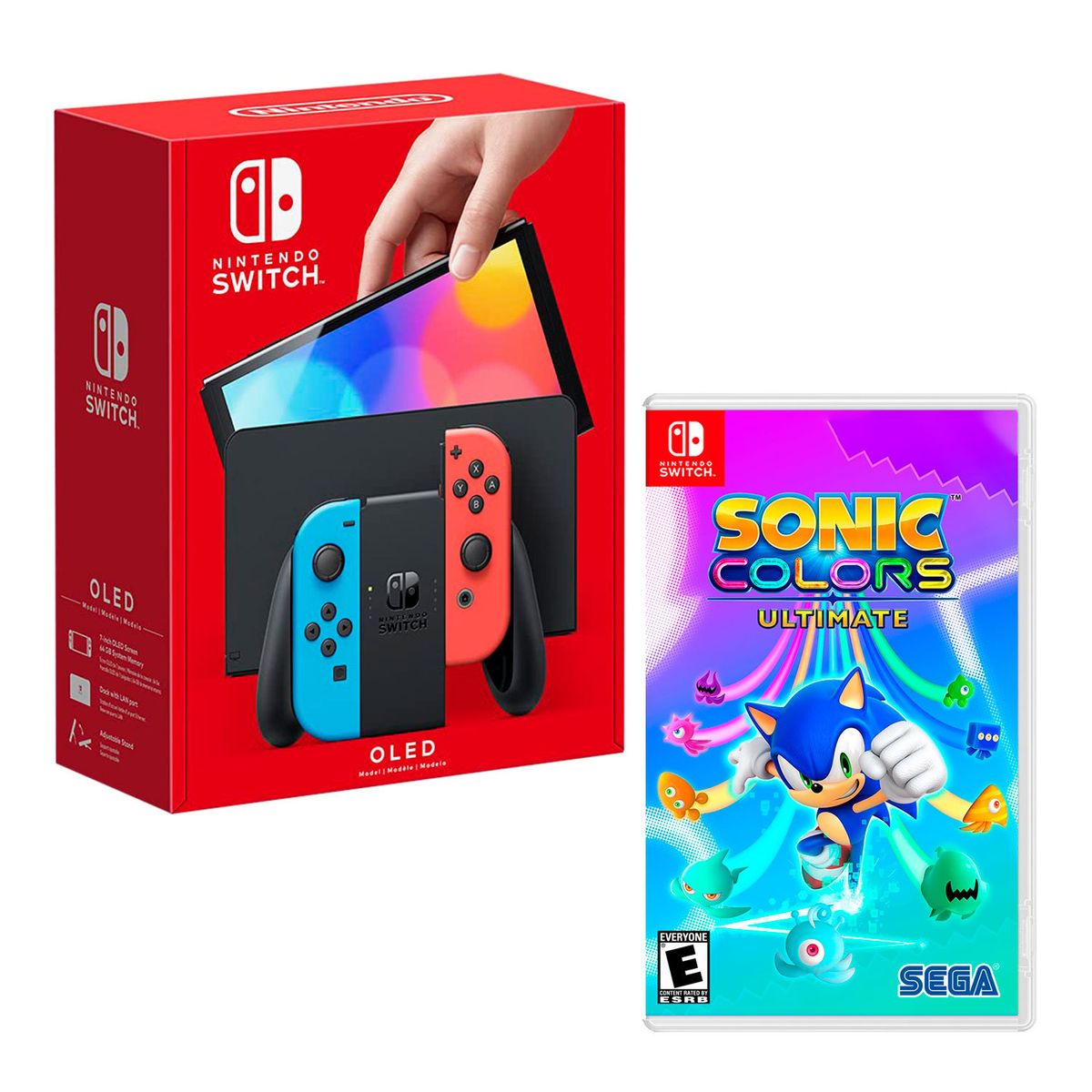 NINTENDO - Consola Nintendo Switch Modelo Oled Neon + Sonic Colors