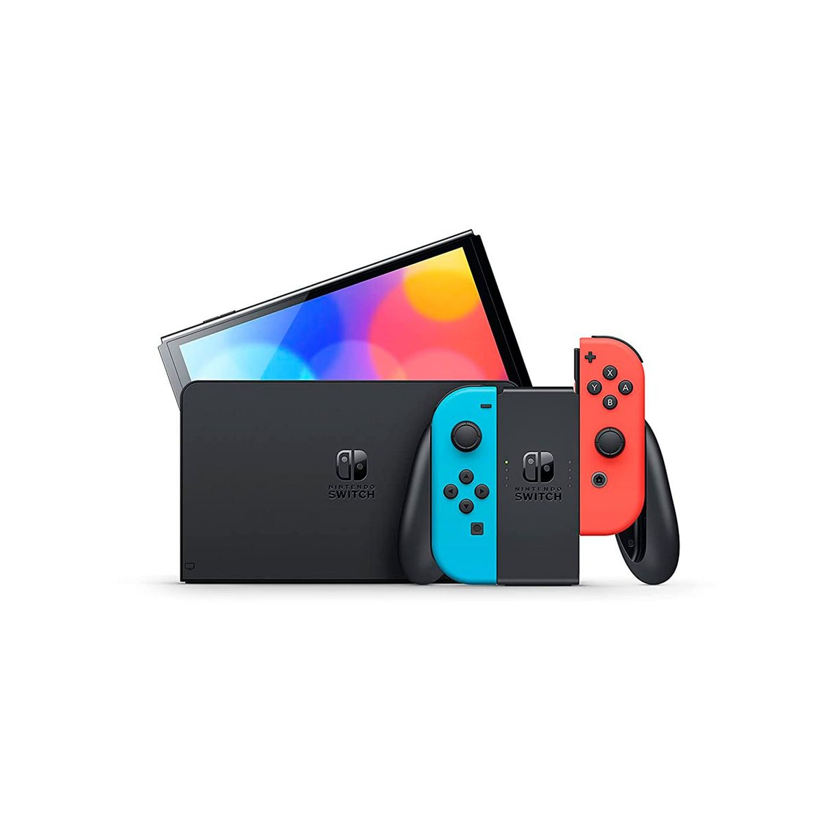 NINTENDO - Consola Nintendo Switch Oled Neon + Zelda Breath + Pokémon Arceus
