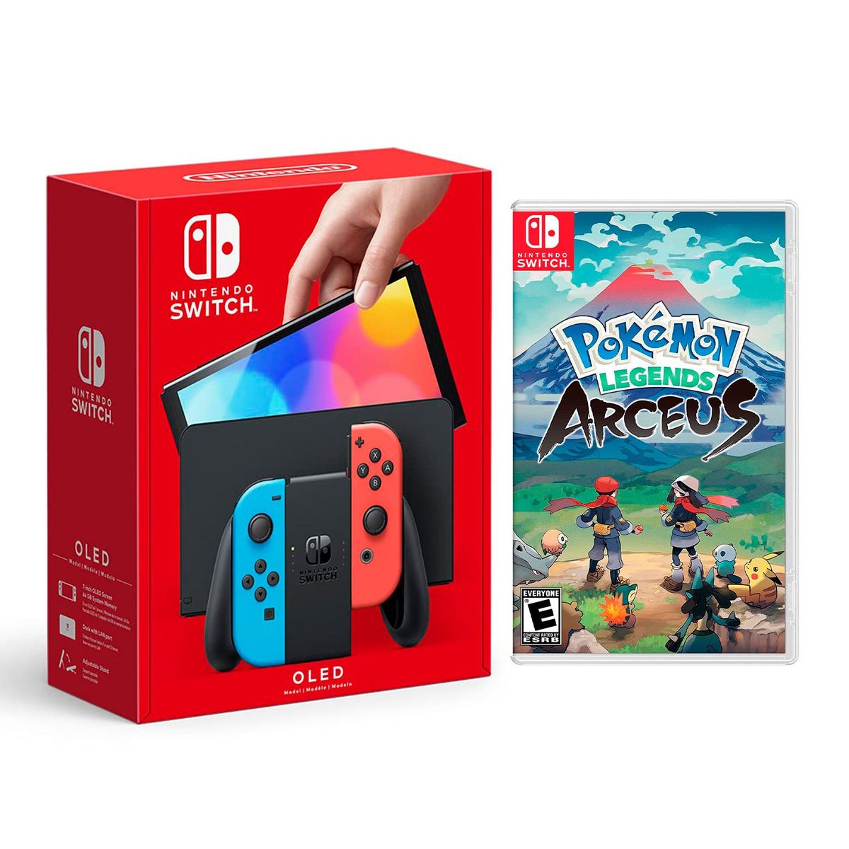 NINTENDO - Consola Nintendo Switch Modelo Oled Neon + Pokémon Legends Arceus