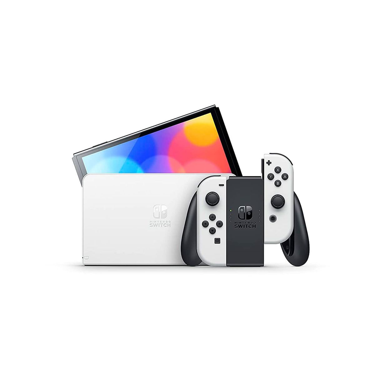 NINTENDO - Consola Nintendo Switch Oled Blanco + Mario Superstar + Pokémon Arceus