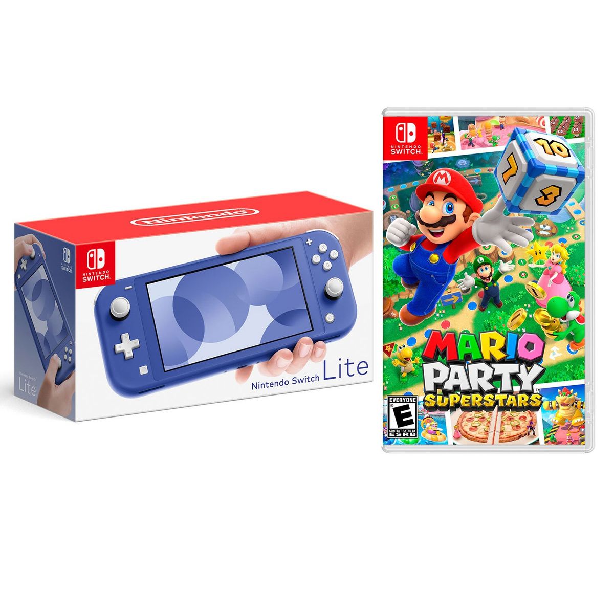 NINTENDO - Consola Nintendo Switch Lite Azul + Mario Party Superstar