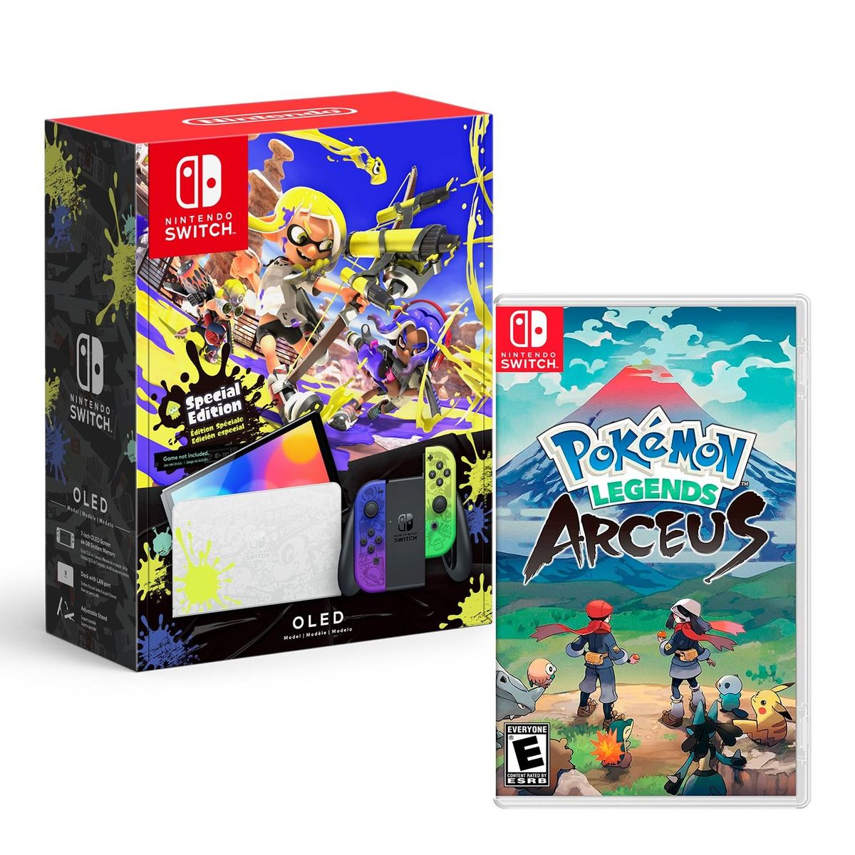 NINTENDO - Consola Nintendo Switch Edicion Splatoon + Pokemon Arceus