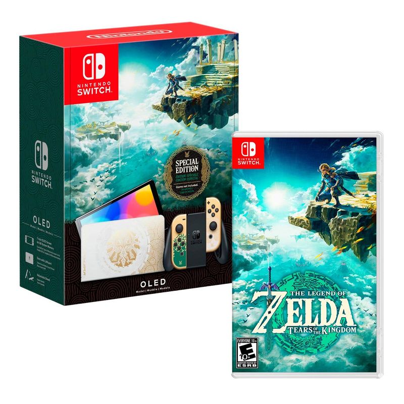 NINTENDO - Consola Nintendo Switch Oled Edicion Zelda Tears Of The Kingdom+Juego