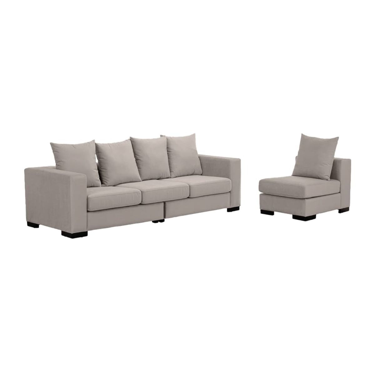 GENERICO - Juego de Sala New York 3-1 Beige Oscuro