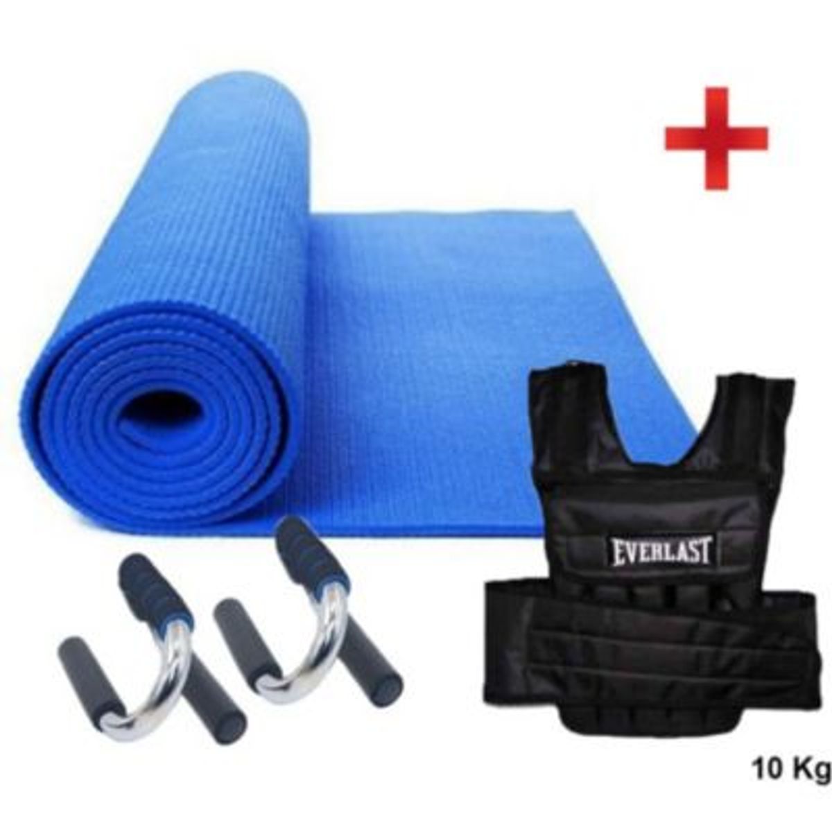 GENERICO - Barra Push Up Tipo S  Mat 6mm  Chaleco 10kg