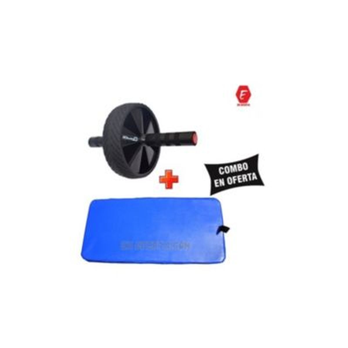 HOLGU - Rueda Negra Poderosa Colchoneta Abdominales 120cm