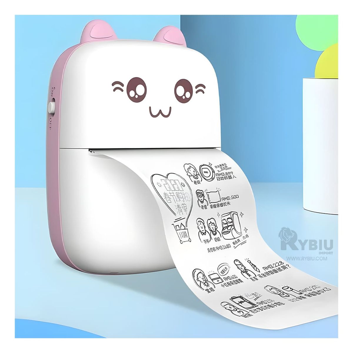 GENERICO - Impresora Perfecta para Viajes en Rosado Y+Gift Stickers