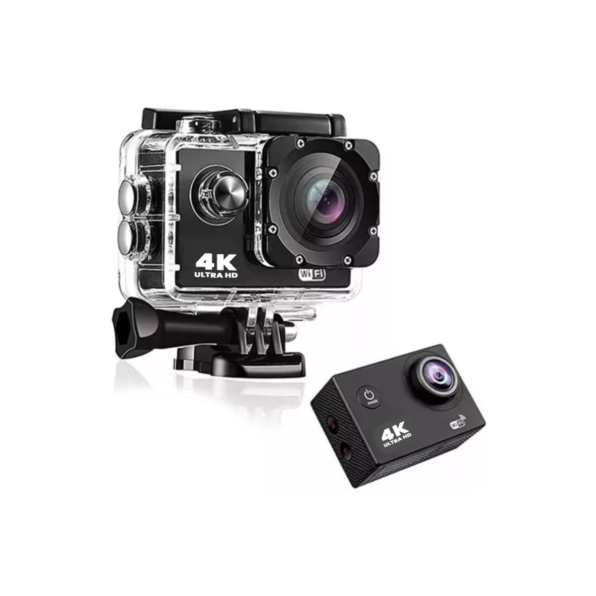 GENERICO - Camara Go Pro Accion 4k 16MP WiFi Acuatico Color Negro