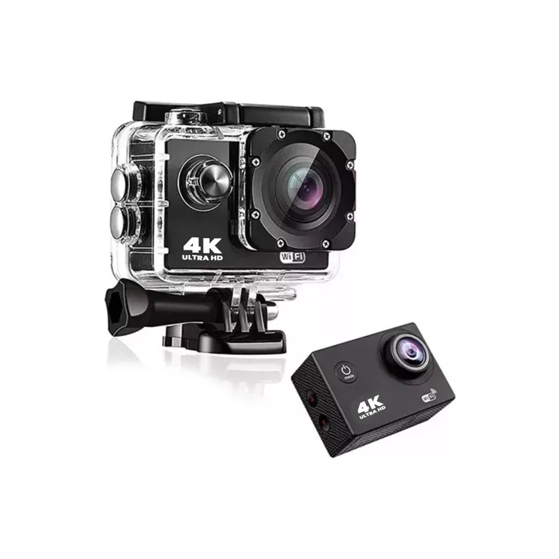 GENERICO - Camara Go Pro Accion 4k 16MP WiFi Acuatico Color Negro