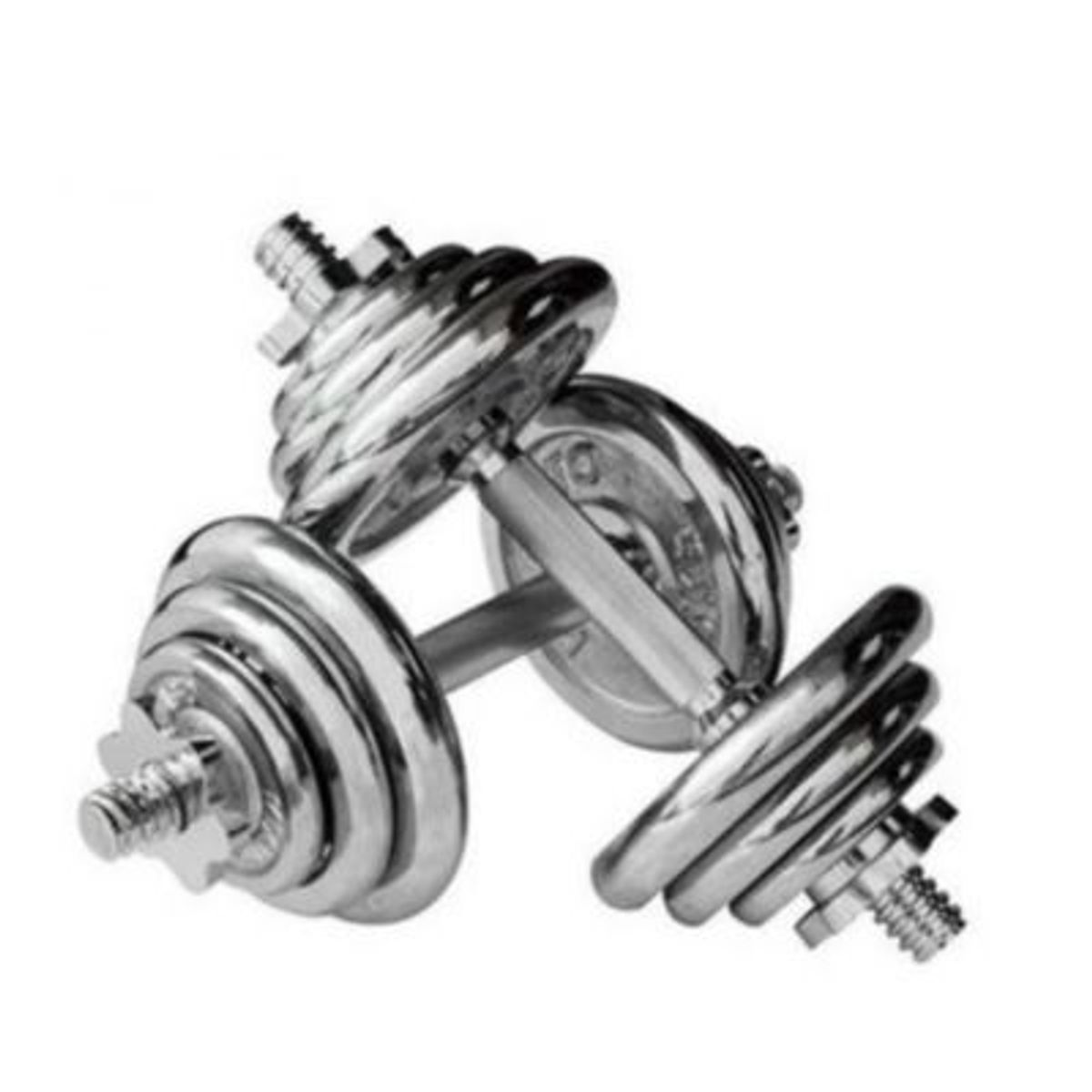 HOLGU - Pesas Cromada Set 20kg Convertible Barra Mancuerna Guante