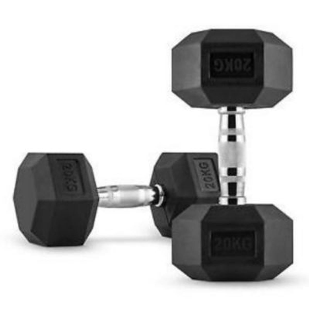 GENERICO - Mancuernas Hexagonales De 20 kilos - Par
