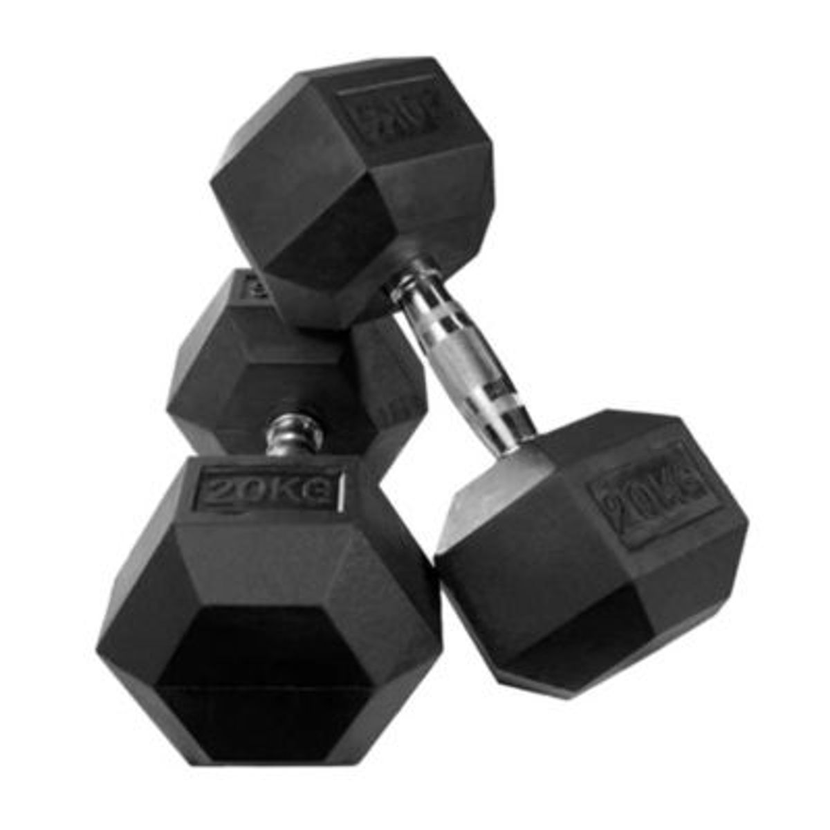 GENERICO - Mancuernas Hexagonales De 20 kilos - Par