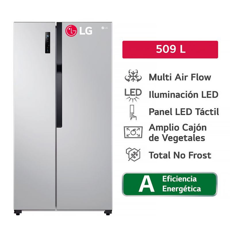 LG - Refrigeradora LG LS51BPP 509L Múltiple Flujo de aire Side By Side LS51BPP
