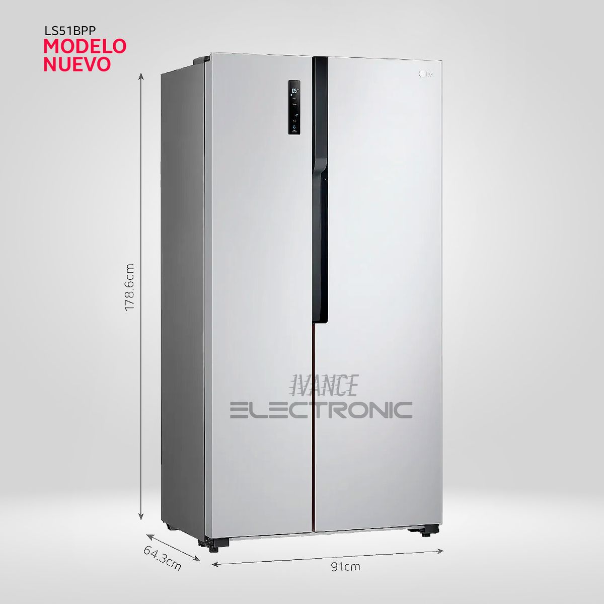 LG - Refrigeradora LG LS51BPP 509L Múltiple Flujo de aire Side By Side LS51BPP_.