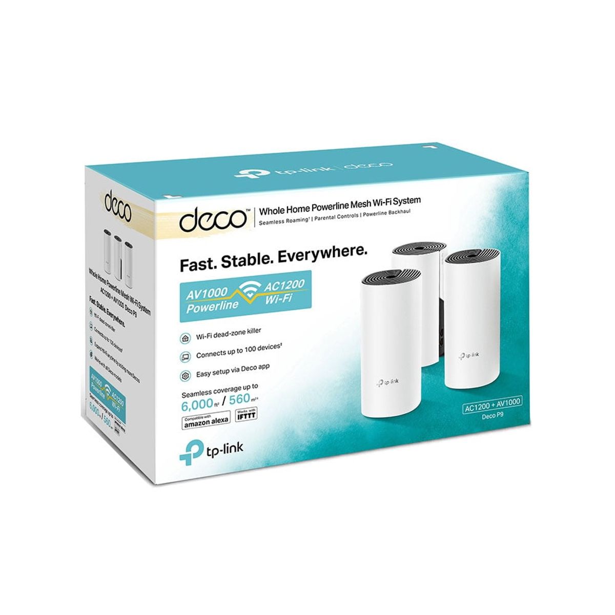 TP LINK - deco p9 3pack Sistema WiFi Mesh+PLC  ac 1200 tp-link