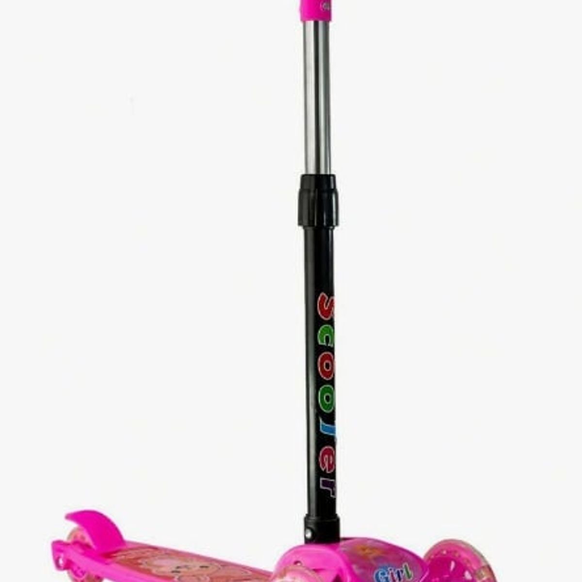 GENERICO - SCOOTER CON LUCES BABY 3 RUEDAS FUCSIA