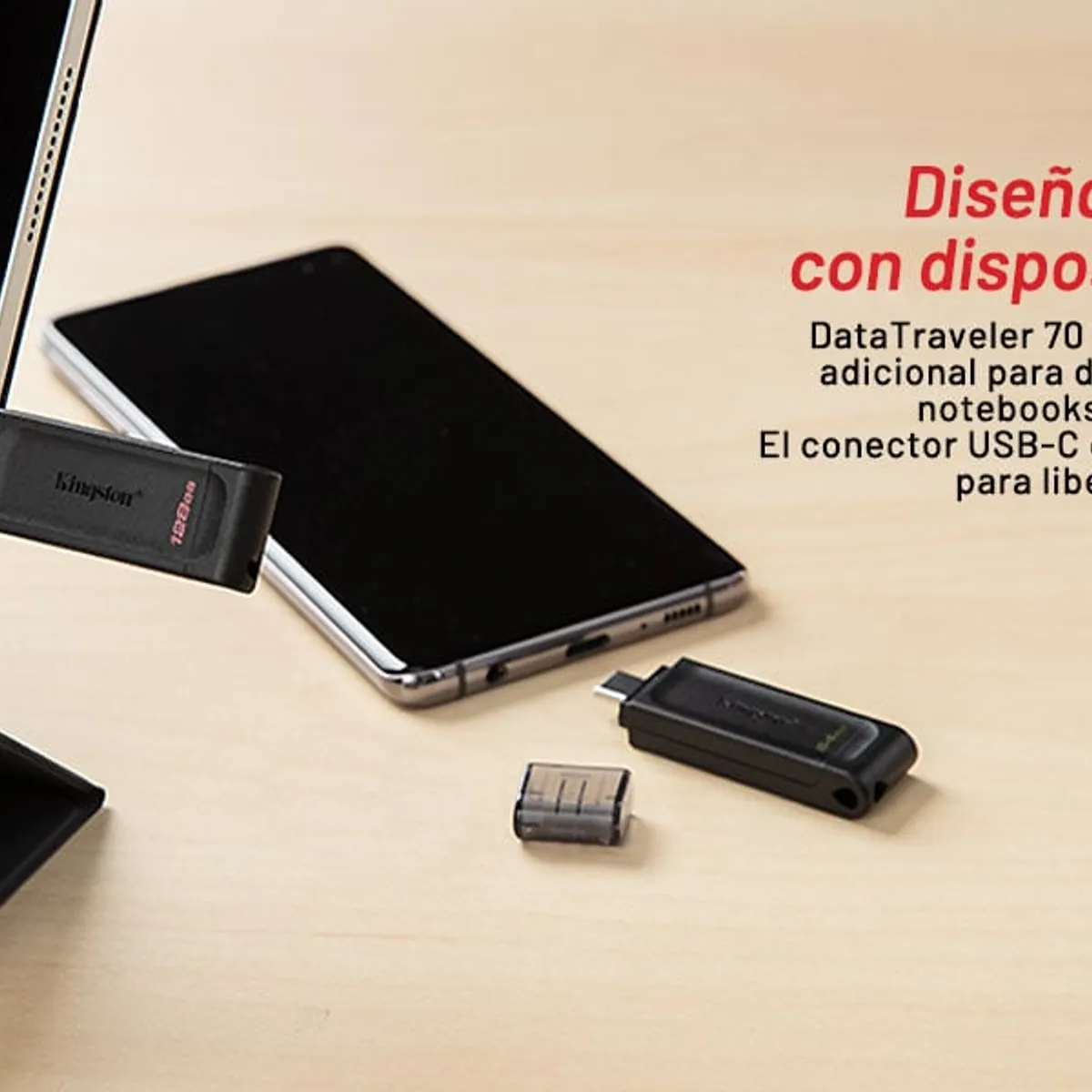 KINGSTON - MEMORIA USB 128 GB KINGSTON DATATRAVELER 70 USB TIPO C
