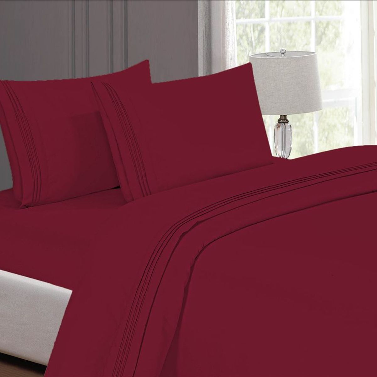 CASATEX - Juego de Sábanas Lisa 1800 Hilos 100% Algodón 2 Plzs Casatex