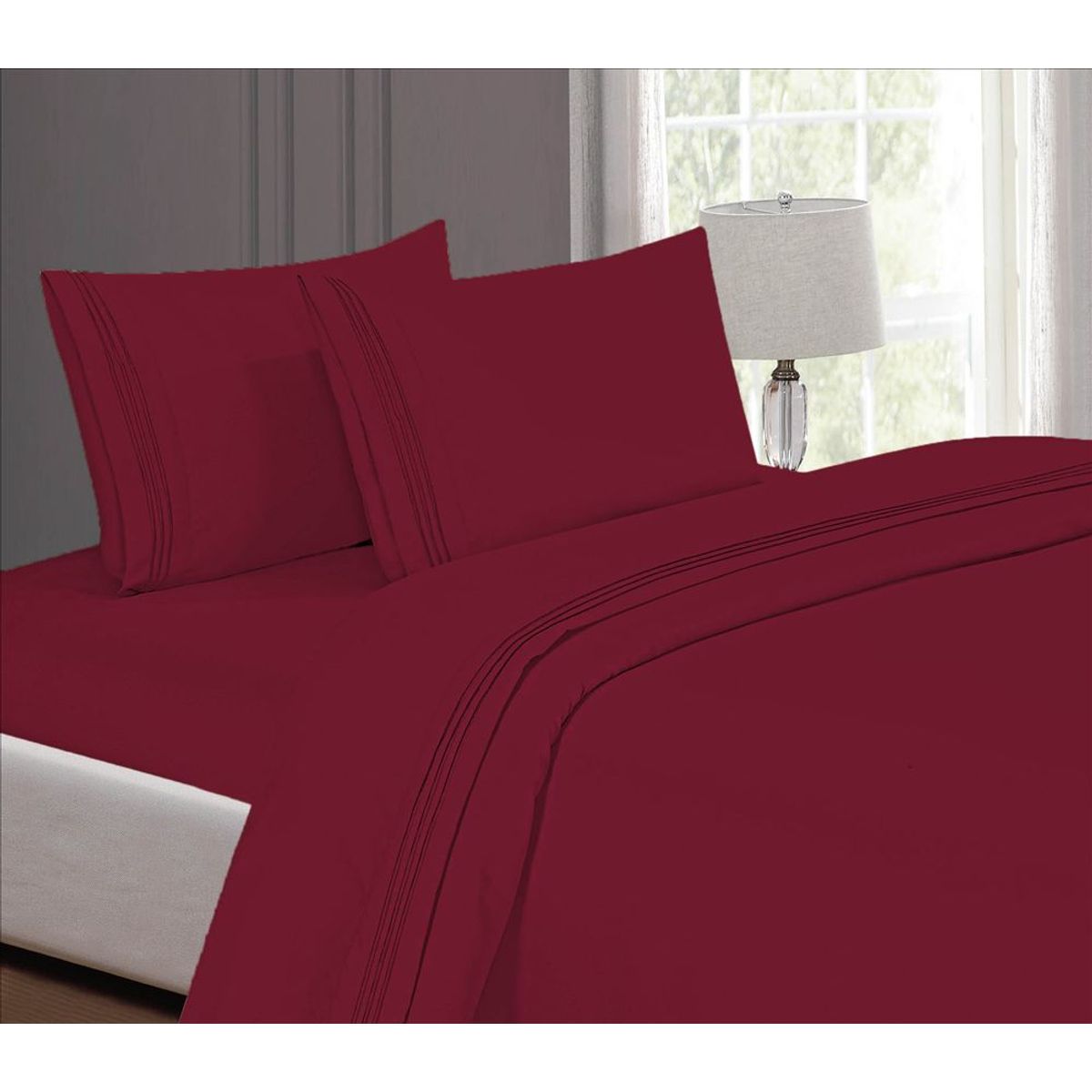 CASATEX - Juego de Sábanas Lisa 1800 Hilos 100% Algodón 2 Plzs Casatex