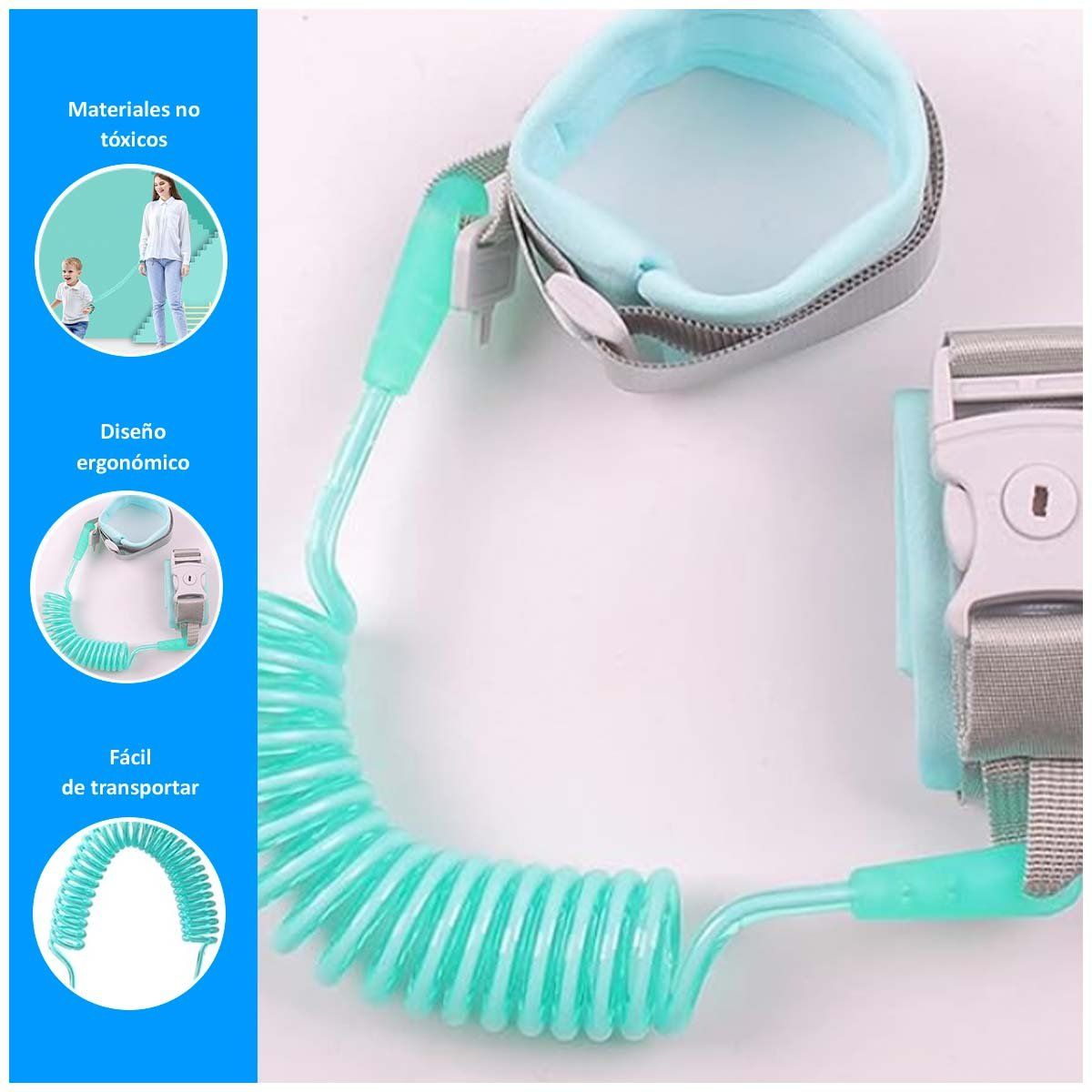 GENERICO - Pulsera de Seguridad Antipérdida para Niños y Correa Bloqueo