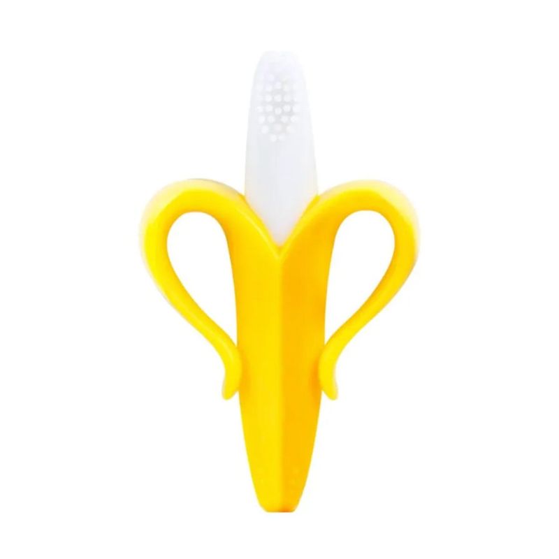 GENERICO - Mordedor de Silicona para bebes Estilo Banana con Estuche