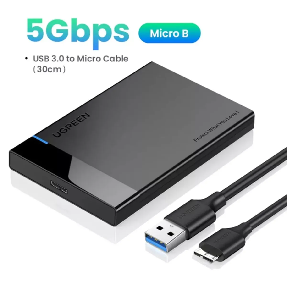 UGREEN - Case Disco Duro Externo Sata 2.5" Usb 3.0 UGREEN HDD SDD 5 Gbps