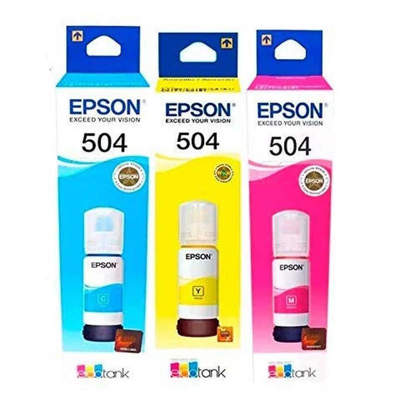EPSON - Tinta Epson T504 504 Original X 3UNIDADES L6171 L6270 L14150 P15