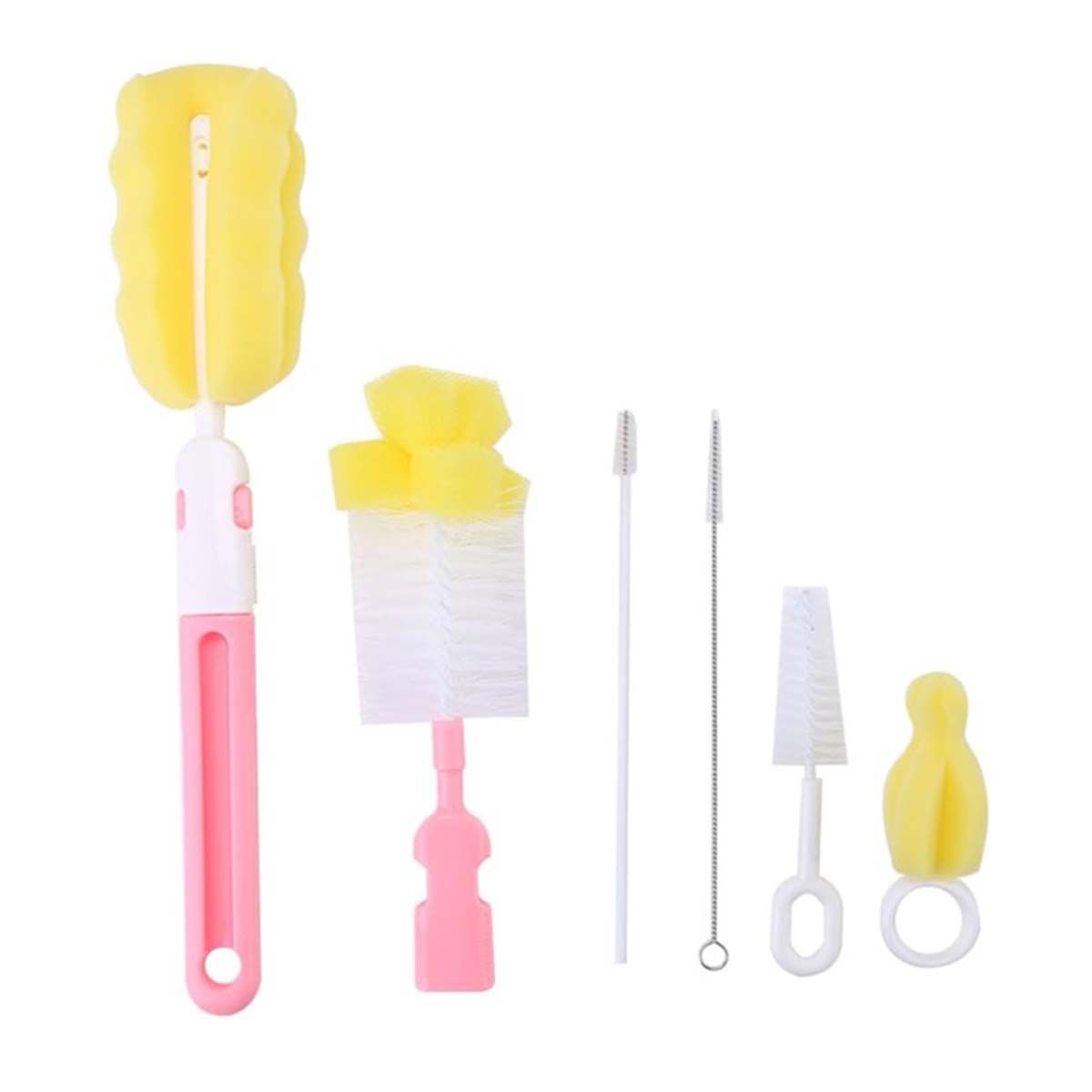 GENERICO - Juego de Cepillos de Esponja para Limpieza Rosado