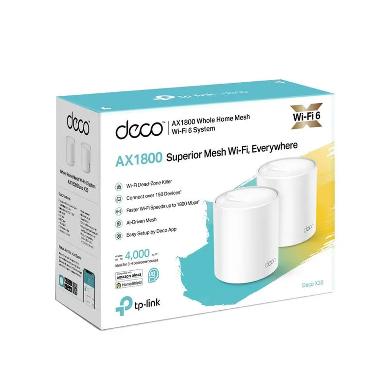 TP LINK - Deco x20 2pack wifi mesh dual danda ax1800 tp-link