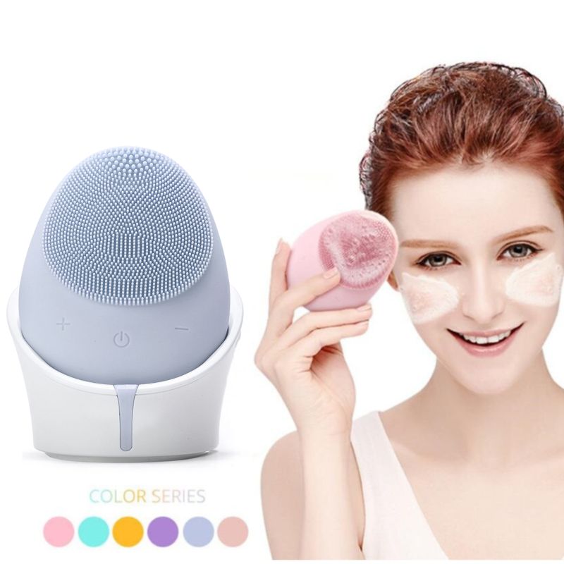 GENERICO - Cepillo Facial Limpieza Facial Profunda Exfoliante Silicona Carga USB