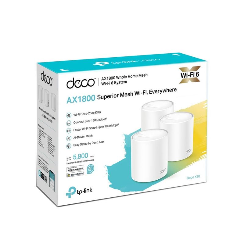 TP LINK - Deco X20 3pack Sistema Wi-fi 6 Mesh Ax1800 Tplink